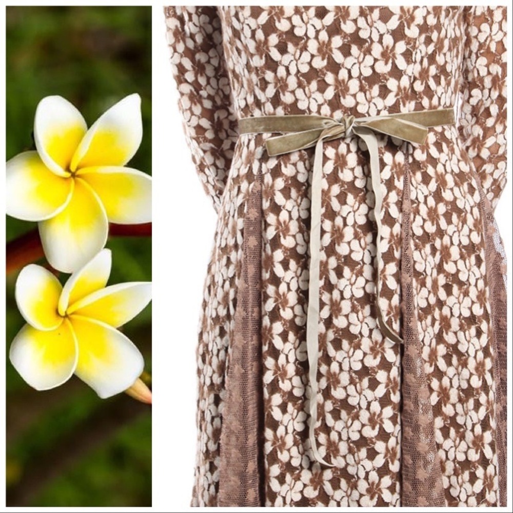 Blossoming Almond Brushed Lace Handkerchief Dress - Picture 8 of 8